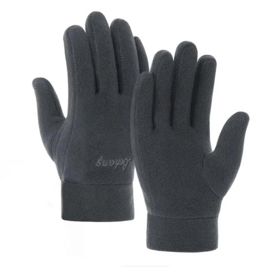 1 paar Winter Polar Fleece Handschuhe Männer Frauen Warme Outdoor Radfahren Fahren Handschuhe Winddicht Nicht-Slip Weiche Verdickte Handschuhe grau von Joom DACH