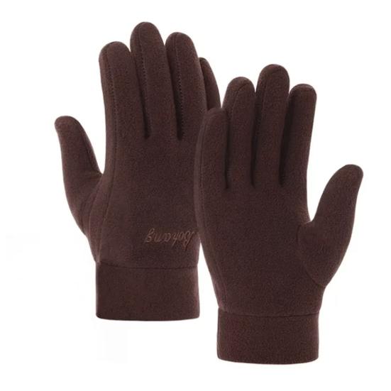 1 paar Winter Polar Fleece Handschuhe Männer Frauen Warme Outdoor Radfahren Fahren Handschuhe Winddicht Nicht-Slip Weiche Verdickte Handschuhe kaffeebraun von Joom DACH
