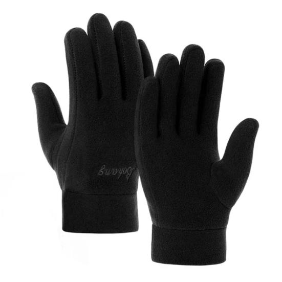 1 paar Winter Polar Fleece Handschuhe Männer Frauen Warme Outdoor Radfahren Fahren Handschuhe Winddicht Nicht-Slip Weiche Verdickte Handschuhe schwarz von Joom DACH