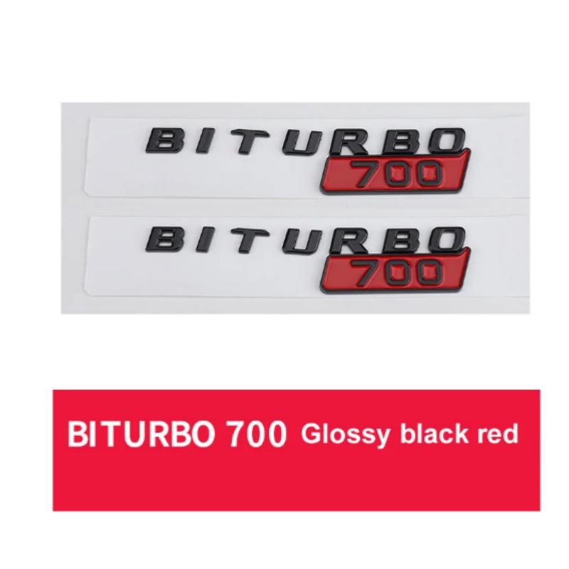 1 Paar Auto ABS BITURBO 800 700 Silber Rot Logo Plakette Emblem Aufkleber Für BRABUS G-Klasse G700 G800 G900 W461 W463 von Joom DACH