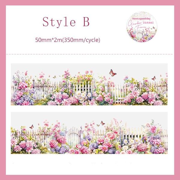 1 rolle Garten Zaun Serie Ästhetischen PET Band Scrapbooking Dekoration Collage Journal Tagebuch Diy Aufkleber Schreibwaren von Joom DACH