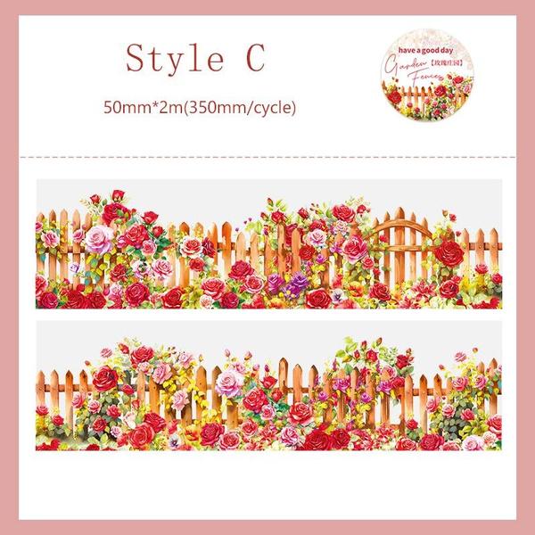 1 rolle Garten Zaun Serie Ästhetischen PET Band Scrapbooking Dekoration Collage Journal Tagebuch Diy Aufkleber Schreibwaren von Joom DACH