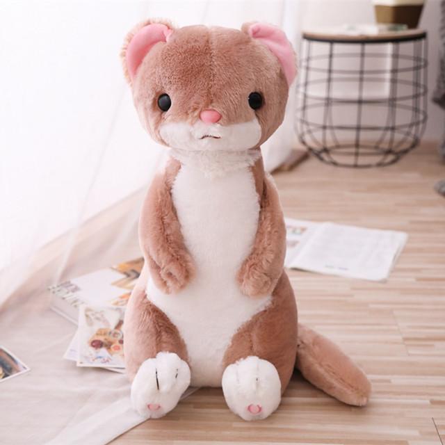 1 stück 50 cm Flauschiges Frettchen Plüschtier Weiche Angefüllte Peluche Cartoon Tier Frettchen Puppen Dekoration Spielzeug Kinder Mädchen Weihnachtsgeschenk 50cm kaffeebraun von Joom DACH