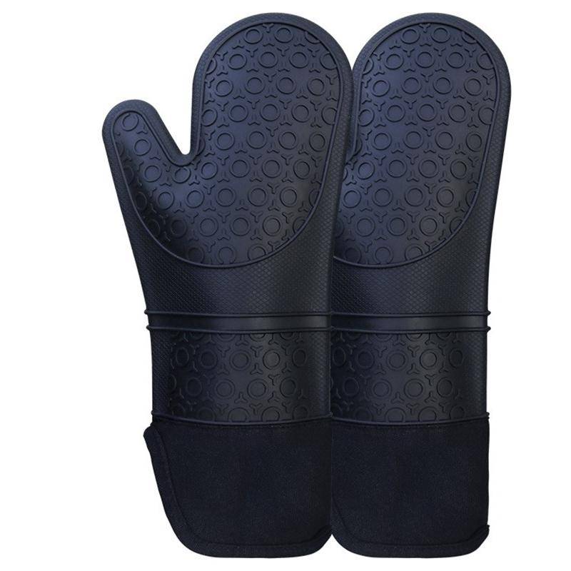 1 stück Isolierte Ofenhandschuhe Silikon Hitzebeständige Handschuhe Ofenhandschuhe Mikrowelle Backwerkzeuge Haushalt Küche Bar Backformen schwarz von Joom DACH