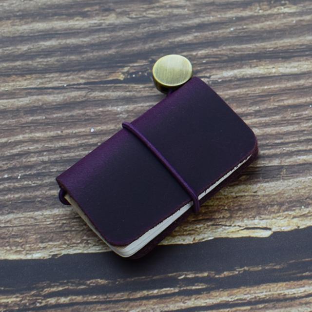 1 stück Kleines Leder-Notizbuch Taschenbuch Skizzenbuch Mini Vintage Retro Niedlich Kawaii Tragbarer Tagesplaner Organizer Reisebedarf violett von Joom DACH