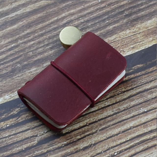 1 stück Kleines Leder-Notizbuch Taschenbuch Skizzenbuch Mini Vintage Retro Niedlich Kawaii Tragbarer Tagesplaner Organizer Reisebedarf rot von Joom DACH