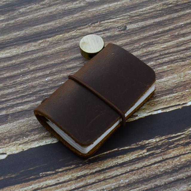 1 stück Kleines Leder-Notizbuch Taschenbuch Skizzenbuch Mini Vintage Retro Niedlich Kawaii Tragbarer Tagesplaner Organizer Reisebedarf braun von Joom DACH