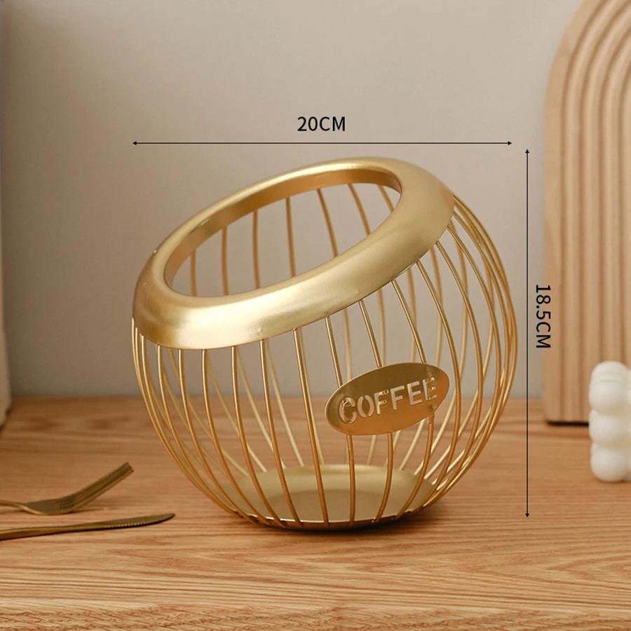1 stück Kreative Eisen Kaffee Kapsel Organizer Obst Snack Lagerung Rack Multifunktionale Hohl Pod Diagonal Korb Haushalts Waren gold von Joom DACH