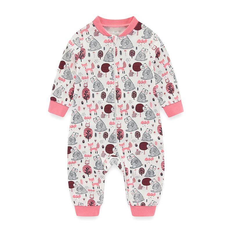 1 stück Neugeborenen Baby Jungen Mädchen Strampler Pyjamas Säuglings Kleidung Baumwolle Langarm Druck Bequeme Overall Kleinkind Kleidung 18-24Months von Joom DACH