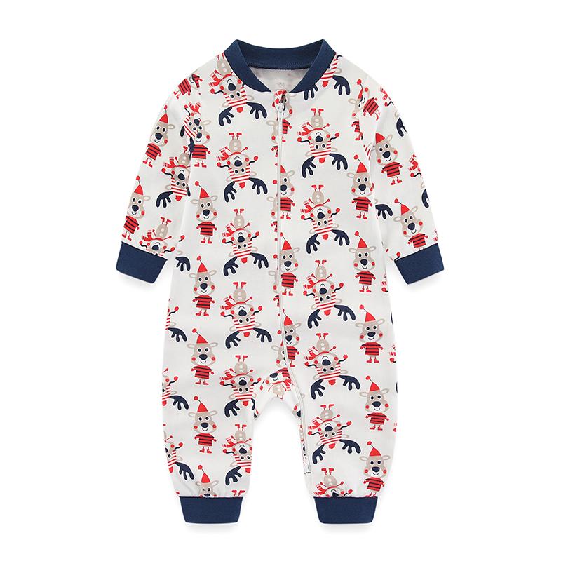 1 stück Neugeborenen Baby Jungen Mädchen Strampler Pyjamas Säuglings Kleidung Baumwolle Langarm Druck Bequeme Overall Kleinkind Kleidung 6-9Months von Joom DACH