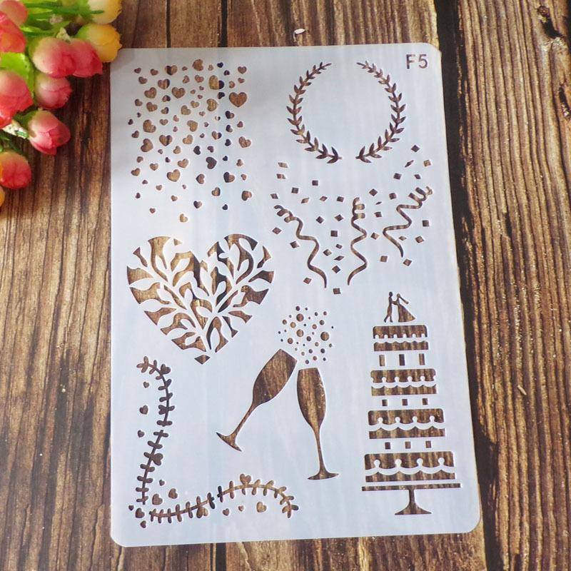 1 stück Schablone Vorlagen Niedlichen Cartoon Tier Floral Hohl Zeichnung Schablone Schichtung Wand Malerei DIY Scrapbooking Journal Decor von Joom DACH