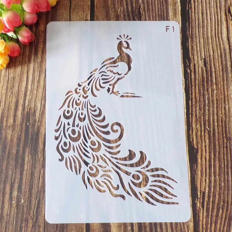 1 stück Schablone Vorlagen Niedlichen Cartoon Tier Floral Hohl Zeichnung Schablone Schichtung Wand Malerei DIY Scrapbooking Journal Decor von Joom DACH