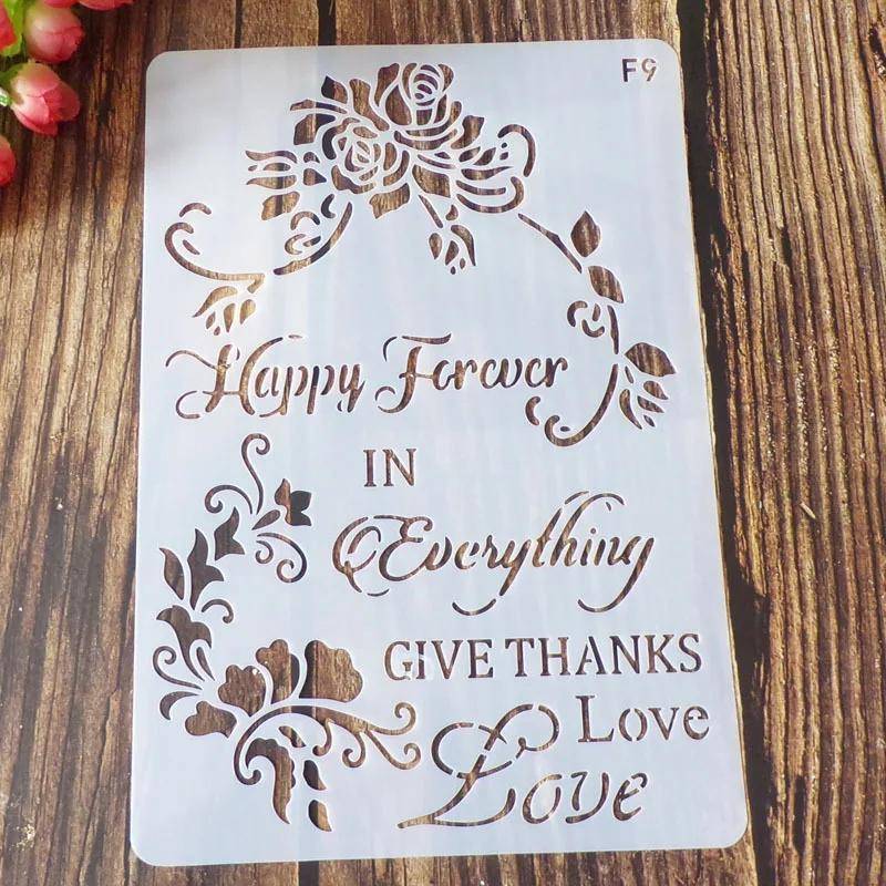 1 stück Schablone Vorlagen Niedlichen Cartoon Tier Floral Hohl Zeichnung Schablone Schichtung Wand Malerei DIY Scrapbooking Journal Decor von Joom DACH