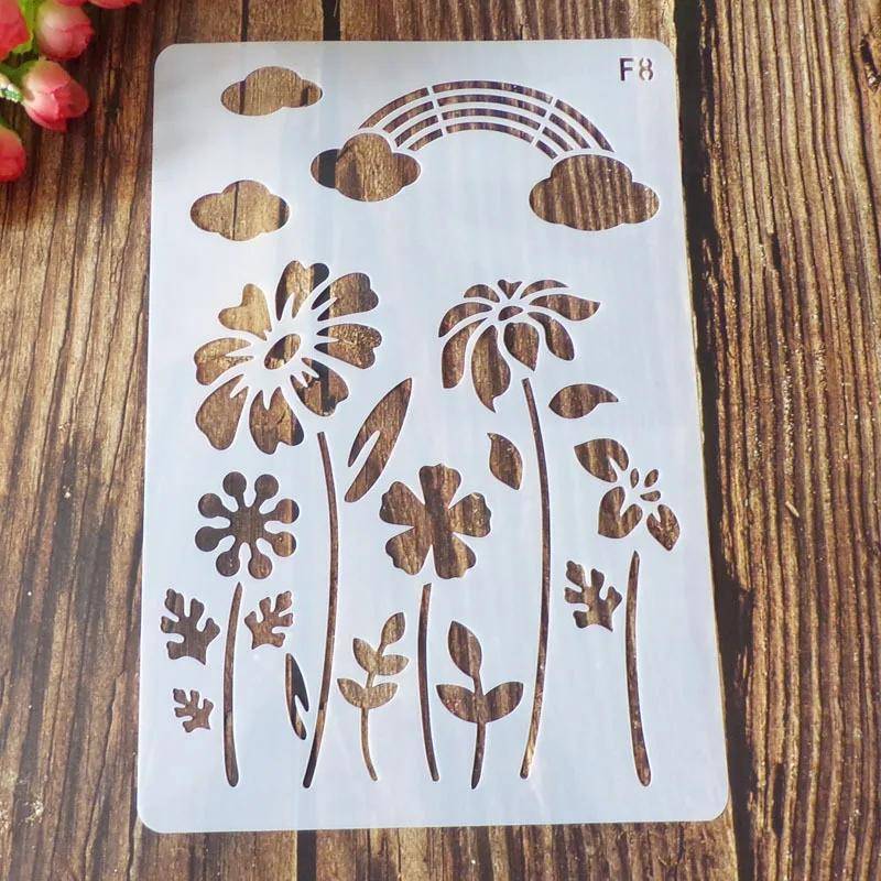 1 stück Schablone Vorlagen Niedlichen Cartoon Tier Floral Hohl Zeichnung Schablone Schichtung Wand Malerei DIY Scrapbooking Journal Decor von Joom DACH