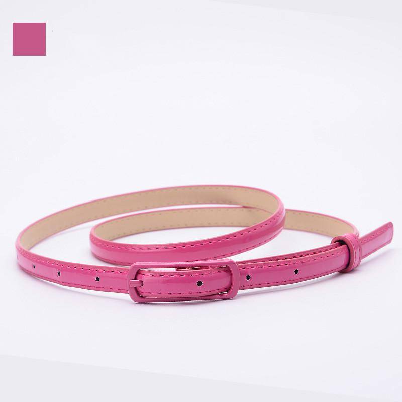 1 stücke Damen Feinen Gürtel Japanische Wort Schnalle PU Gürtel Damen Mode Gürtel Dünne Taille Rock rose rot von Joom DACH