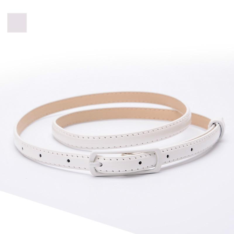 1 stücke Damen Feinen Gürtel Japanische Wort Schnalle PU Gürtel Damen Mode Gürtel Dünne Taille Rock weiß von Joom DACH