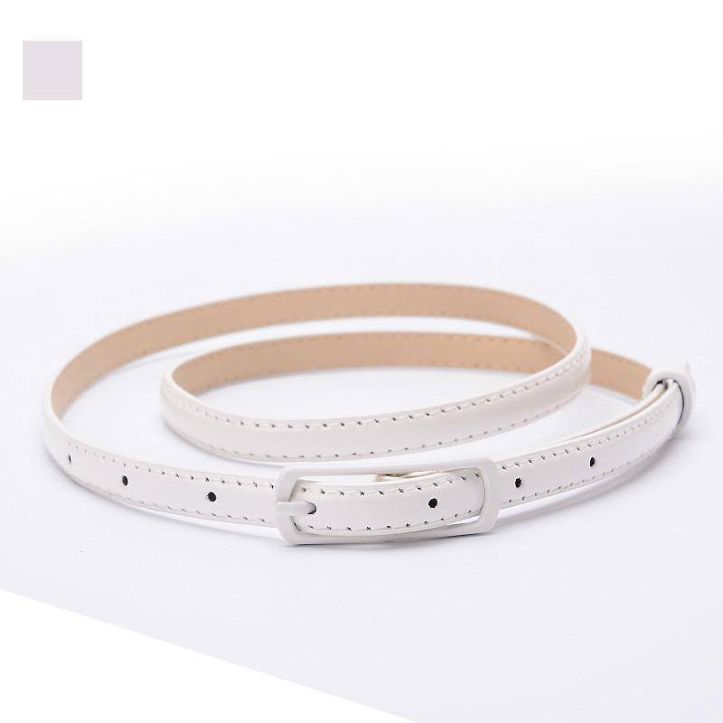 1 stücke Damen Feinen Gürtel Japanische Wort Schnalle PU Gürtel Damen Mode Gürtel Dünne Taille Rock weiß von Joom DACH