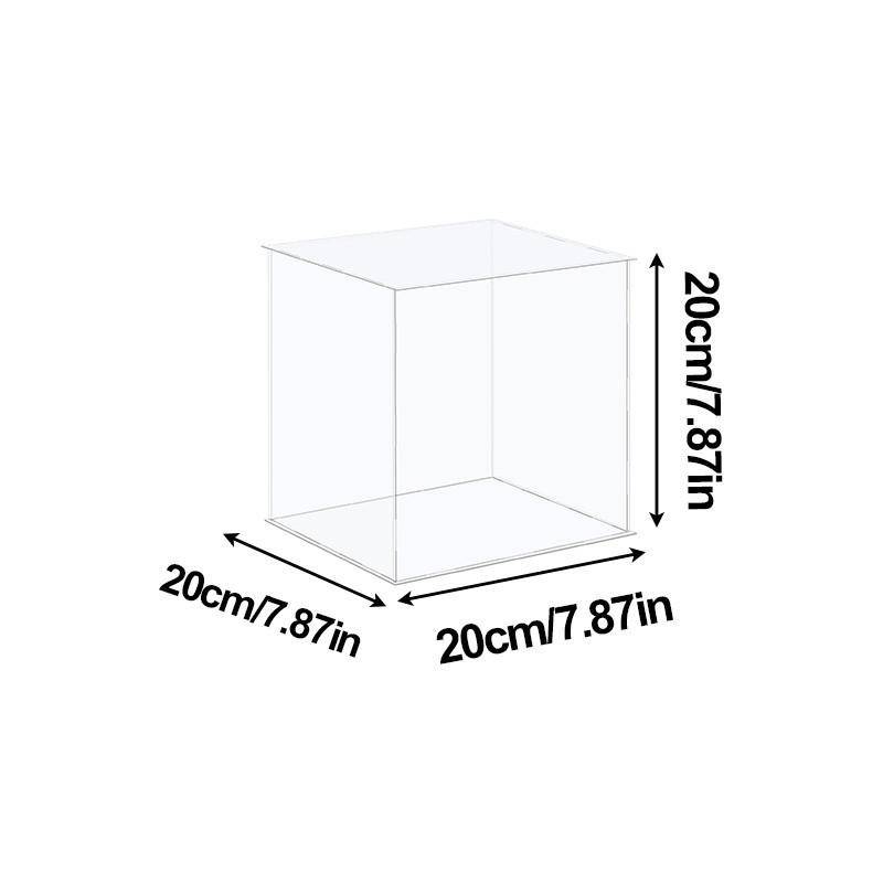 1 stücke Klar Acryl Display Fall Arbeitsplatte Box Organizer Stehen Staubdicht Schutz Schaufenster Display Box 20*20*20cm von Joom DACH