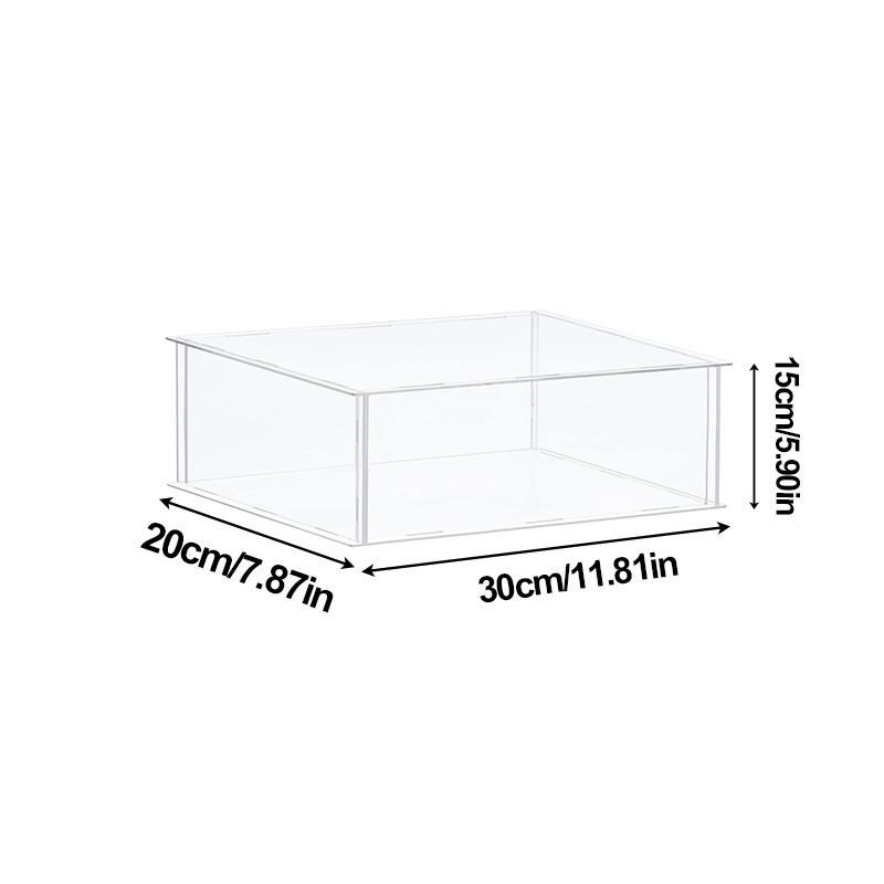 1 stücke Klar Acryl Display Fall Arbeitsplatte Box Organizer Stehen Staubdicht Schutz Schaufenster Display Box 30*20*15cm von Joom DACH