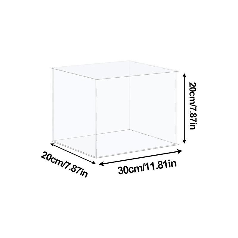 1 stücke Klar Acryl Display Fall Arbeitsplatte Box Organizer Stehen Staubdicht Schutz Schaufenster Display Box 30*20*20cm von Joom DACH