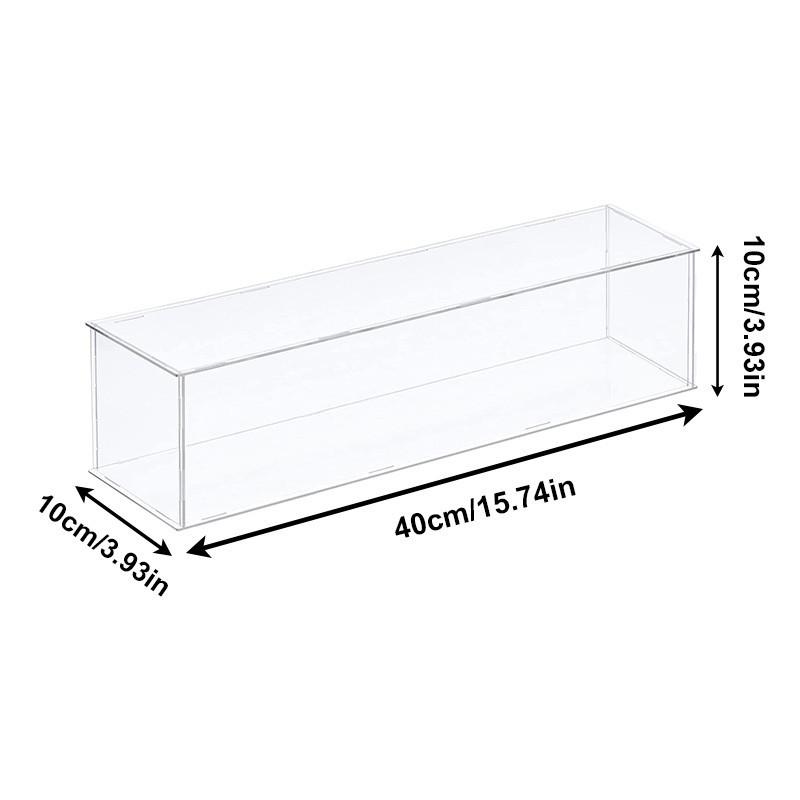 1 stücke Klar Acryl Display Fall Arbeitsplatte Box Organizer Stehen Staubdicht Schutz Schaufenster Display Box 40*10*10cm von Joom DACH