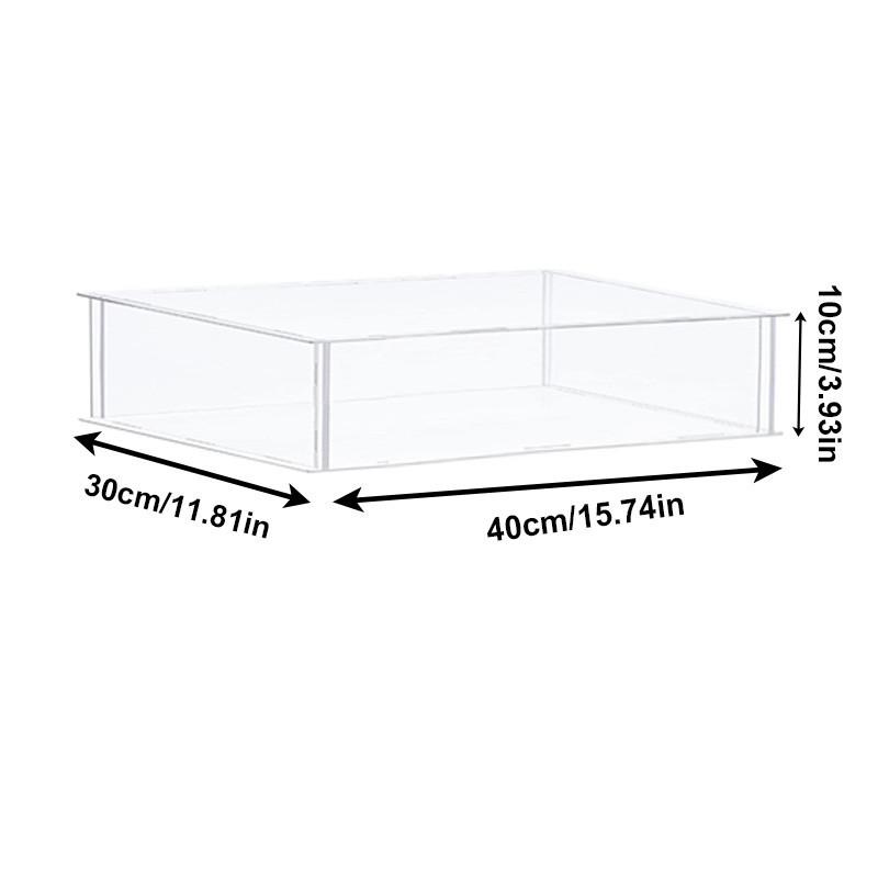 1 stücke Klar Acryl Display Fall Arbeitsplatte Box Organizer Stehen Staubdicht Schutz Schaufenster Display Box 40*30*10cm von Joom DACH