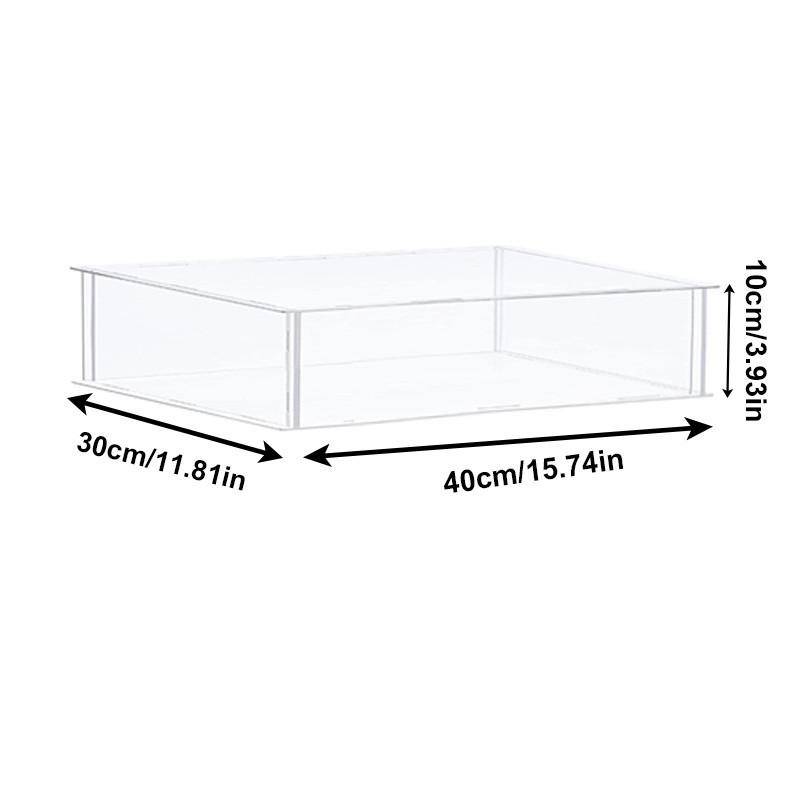 1 stücke Klar Acryl Display Fall Arbeitsplatte Box Organizer Stehen Staubdicht Schutz Schaufenster Display Box 40*30*10cm von Joom DACH