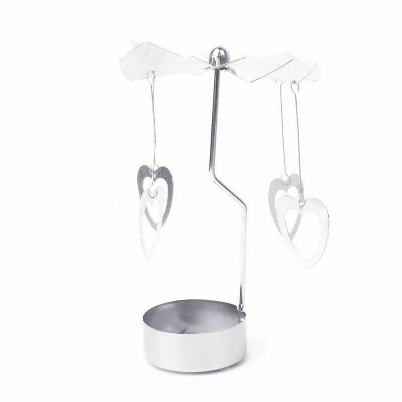 1 stücke Silber Gold Leuchter Rotierenden Romantische Rotation Karussell Teelicht Kerzenhalter Abendessen Hochzeit Bar Party 6 von Joom DACH