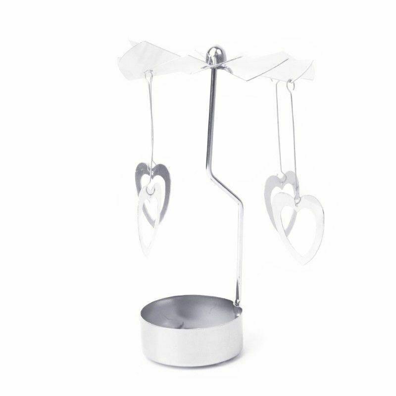 1 stücke Silber Gold Leuchter Rotierenden Romantische Rotation Karussell Teelicht Kerzenhalter Abendessen Hochzeit Bar Party 6 von Joom DACH