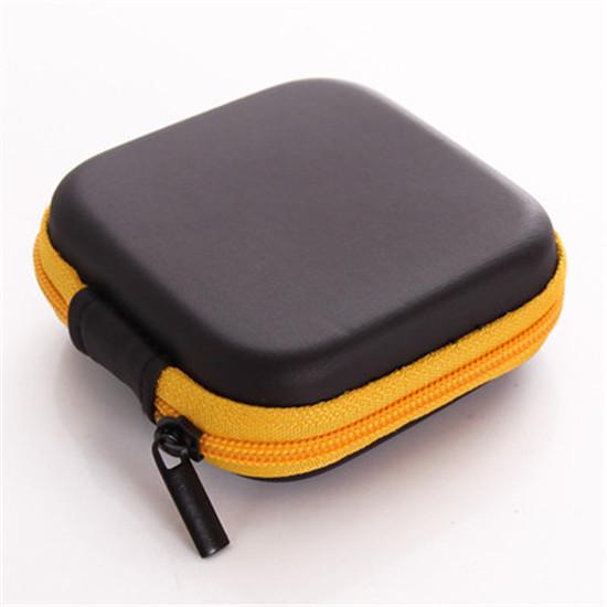 1 x Mini-Kopfhörer-Organizer, Schreibtisch-Set, PU-Leder, Schutzhülle für Kabel orange von Joom DACH