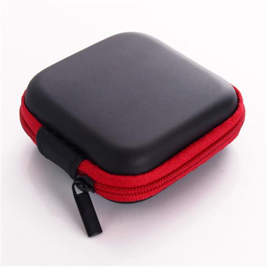 1 x Mini-Kopfhörer-Organizer, Schreibtisch-Set, PU-Leder, Schutzhülle für Kabel rot von Joom DACH