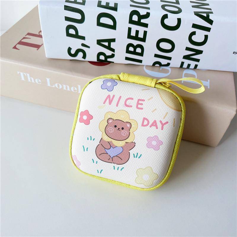 1 x Mini-Kopfhörer-Organizer, Schreibtisch-Set, PU-Leder, Schutzhülle für Kabel von Joom DACH