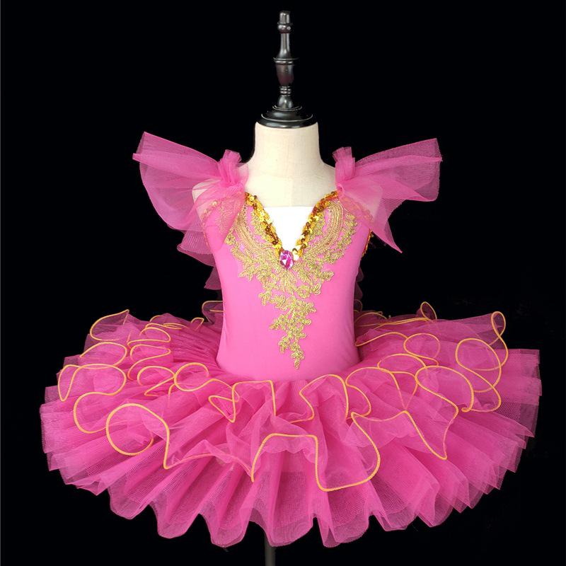 1. Juni Kinderschwan Ballettkleid - Mädchen Tüllrock Prinzessinenkostüm 140 fuchsie von Joom DACH