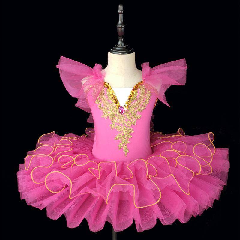 1. Juni Kinderschwan Ballettkleid - Mädchen Tüllrock Prinzessinenkostüm 140 fuchsie von Joom DACH