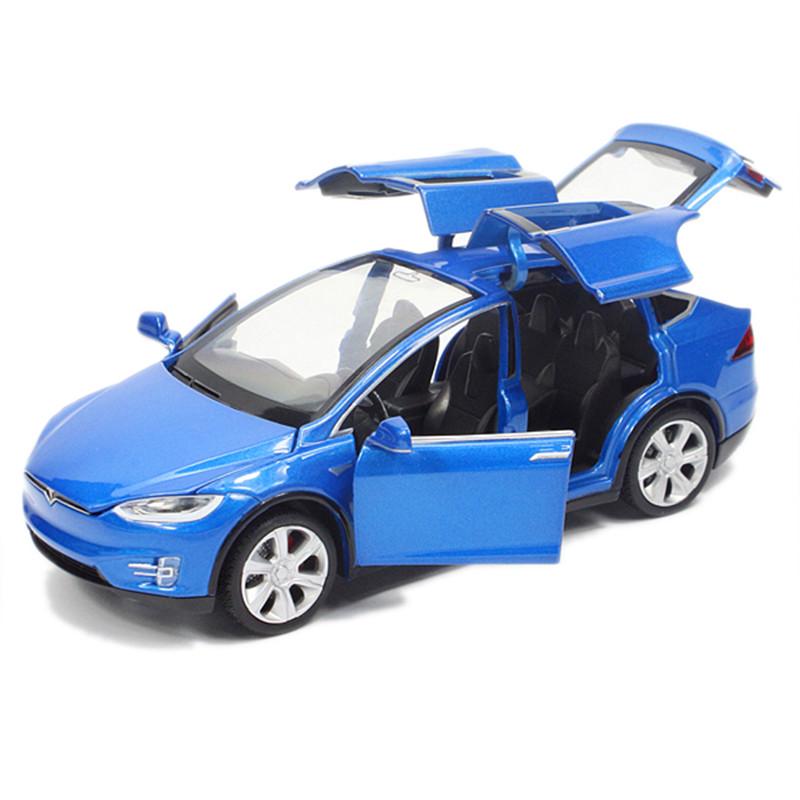 1:32 Tesla MODEL X Legierung Auto Fahrzeuge Spielzeugautos für Kinder Geschenke None blau von Joom DACH
