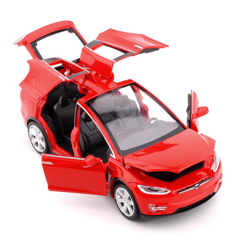 1:32 Tesla MODEL X Legierung Auto Fahrzeuge Spielzeugautos für Kinder Geschenke None rot von Joom DACH