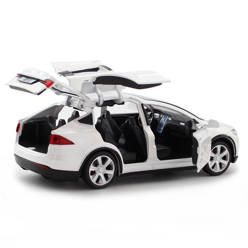 1:32 Tesla MODEL X Legierung Auto Fahrzeuge Spielzeugautos für Kinder Geschenke None weiß von Joom DACH
