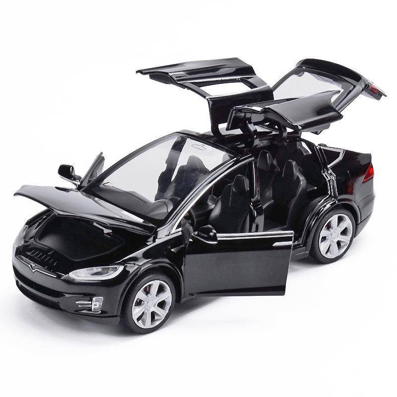 1:32 Tesla MODEL X Legierung Auto Fahrzeuge Spielzeugautos für Kinder Geschenke schwarz von Joom DACH