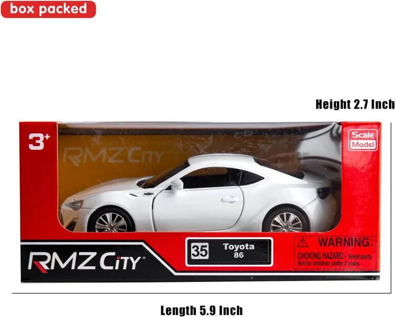 1:36 Maßstab Druckguss-Legierung Automodell Toyota 86 Spielzeugauto, zurückziehbare Fahrzeuge Spielzeugauto für Kleinkinder Kinder Jungen Mädchen Geschenk Weiß 1/36-13x5x3.5cm weiß von Joom DACH