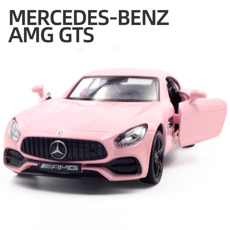 1:Automodell aus Druckgusslegierung im Maßstab 36, Benz AMG GTS-Automodell, Spielzeugauto, zurückziehbare Fahrzeuge, Spielzeugauto für Kleinkinder, Kinder, Jungen, Mädchen, Geschenk 1/36-12.5x5x3.5cm rosa von Joom DACH