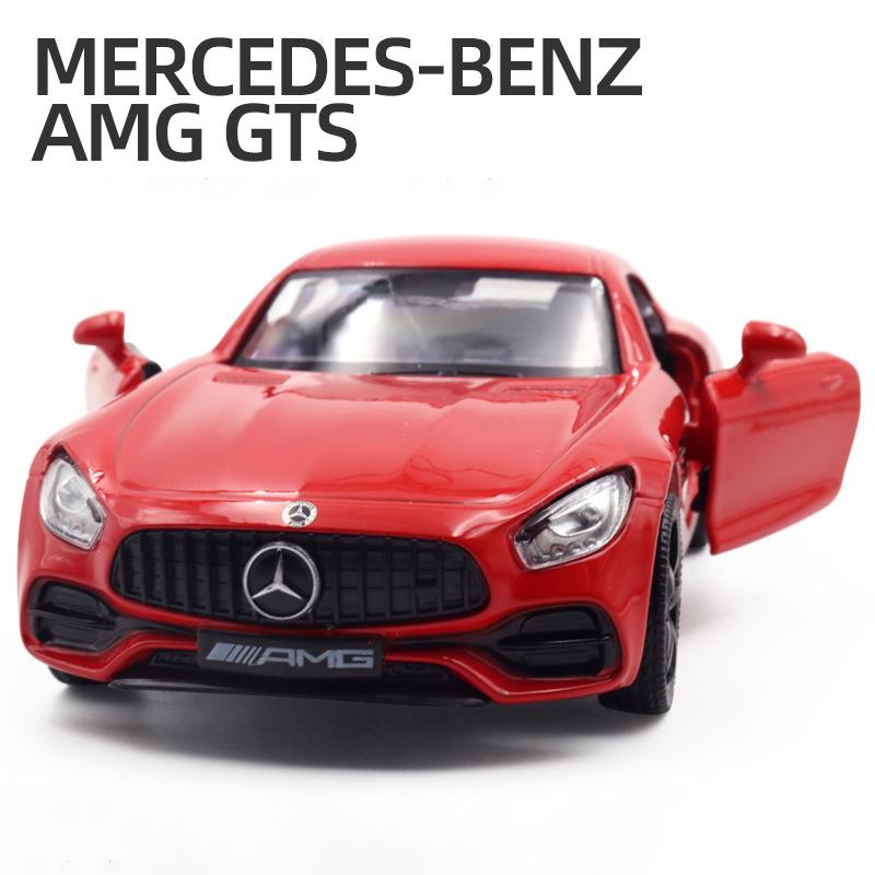 1:Automodell aus Druckgusslegierung im Maßstab 36, Benz AMG GTS-Automodell, Spielzeugauto, zurückziehbare Fahrzeuge, Spielzeugauto für Kleinkinder, Kinder, Jungen, Mädchen, Geschenk 1/36-12.5x5x3.5cm rot von Joom DACH