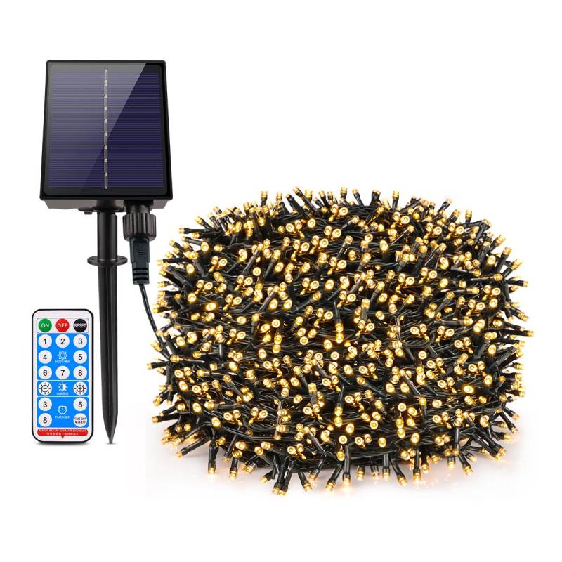 10/20/30/50/100M Solar Powered Licht Im Freien Wasserdicht Für Garten Weihnachten Dekoration Rasen lampen Led string licht Fee Lichter 10M warm weiße von Joom DACH
