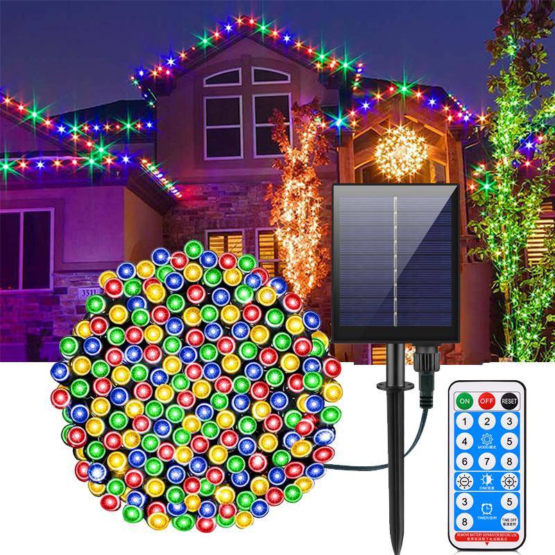 10/20/30/50/100M Solar Powered Licht Im Freien Wasserdicht Für Garten Weihnachten Dekoration Rasen lampen Led string licht Fee Lichter 10M weiß von Joom DACH