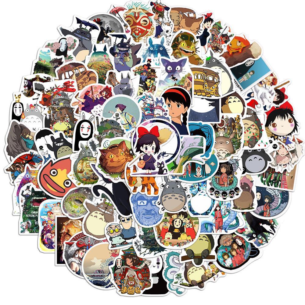 10/50/100 Stück Cartoon Ghibli Hayao Miyazaki Aufkleber Wasserfest DIY Blumenpflanze Sticker Pack für Watercup Laptop Scrapbook Notebook Tagebuch Sticker 10pcs von Joom DACH