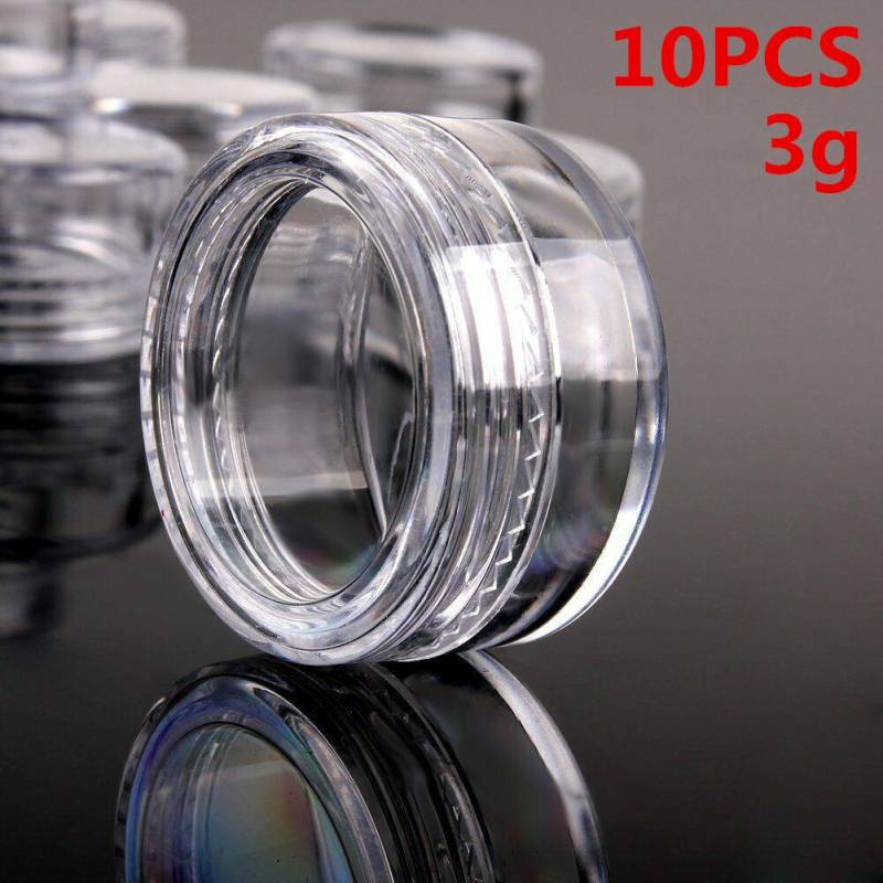 10/50/100PCS Leere Kunststoff Klare Kosmetik Gläser Make-Up Behälter Lotion Flasche Fläschchen Gesicht Creme Probe Töpfe gel Box 2g/3g/5g/10g 10pcs * 3g von Joom DACH