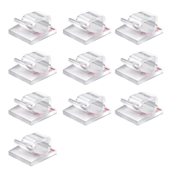 10/50 Stück transparenter Kabelmanagement-Clip, selbstklebend, multifunktionaler Kabelbefestigungsclip, klebriger Kabelhalter, Outdoor-Organizer-Clip für Weihnachtslichterketten 10pcs weiß von Joom DACH