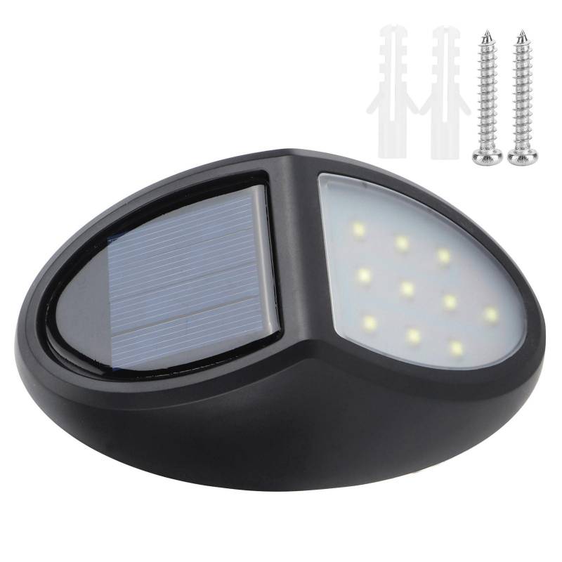 10 LED-Chips Wasserfeste Solarbetriebene Wandleuchte Außen Garten Hof Balkon Lichter von Joom DACH