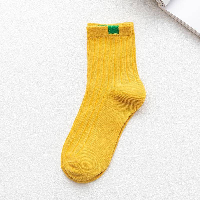 10 Paar Socken Damen Winter Warme Socken für Damen Neujahr Niedliches Set Herren Weiß Japanischer Stil Sport Mode Kurze Socken Set Femal 10Pcs （EUR 33-44） gelb von Joom DACH