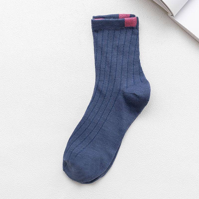 10 Paar Socken Damen Winter Warme Socken für Damen Neujahr Niedliches Set Herren Weiß Japanischer Stil Sport Mode Kurze Socken Set Femal 10Pcs （EUR 33-44） indigo von Joom DACH