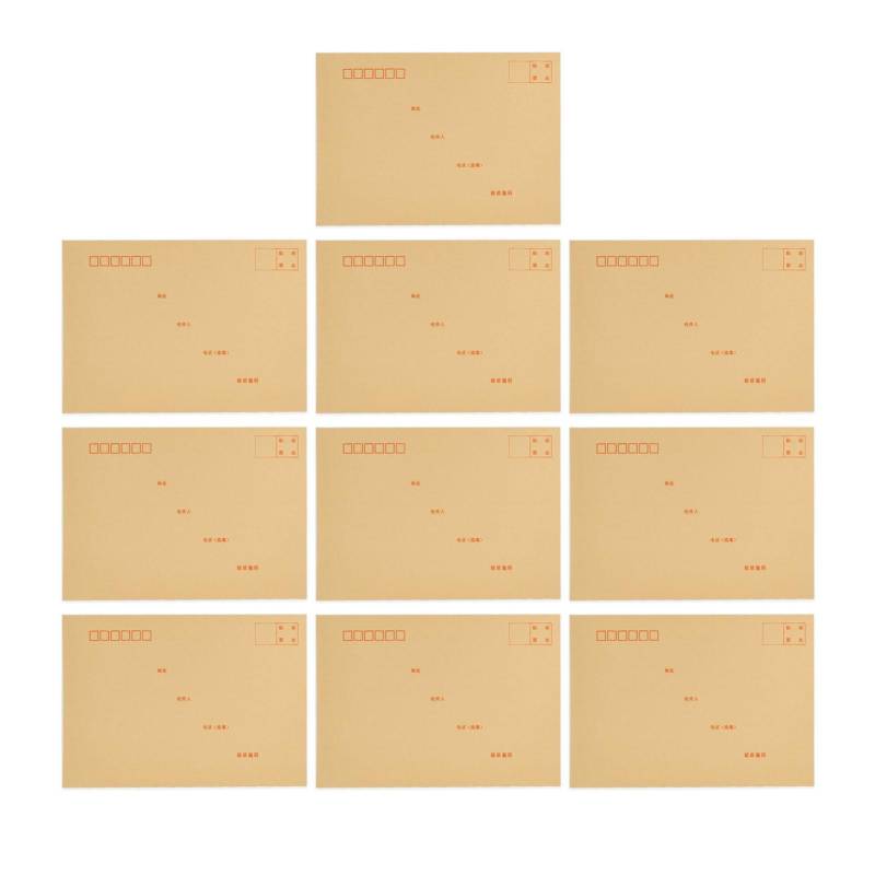 10 Pcs Kraft Papier Umschlag Verdickt Große Kapazität Einladung Brief Umschläge Vintage Schreibwaren von Joom DACH